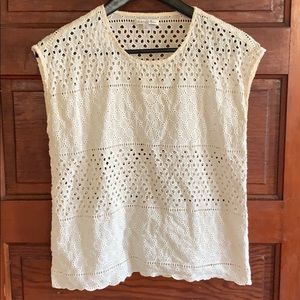 Madewell Broadway & Broome eyelet cotton & silk